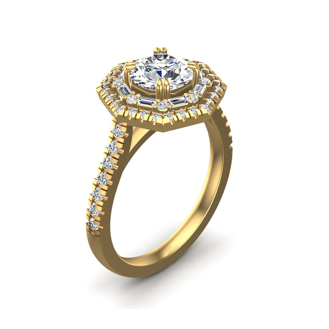 Kendall Halo Engagement Ring